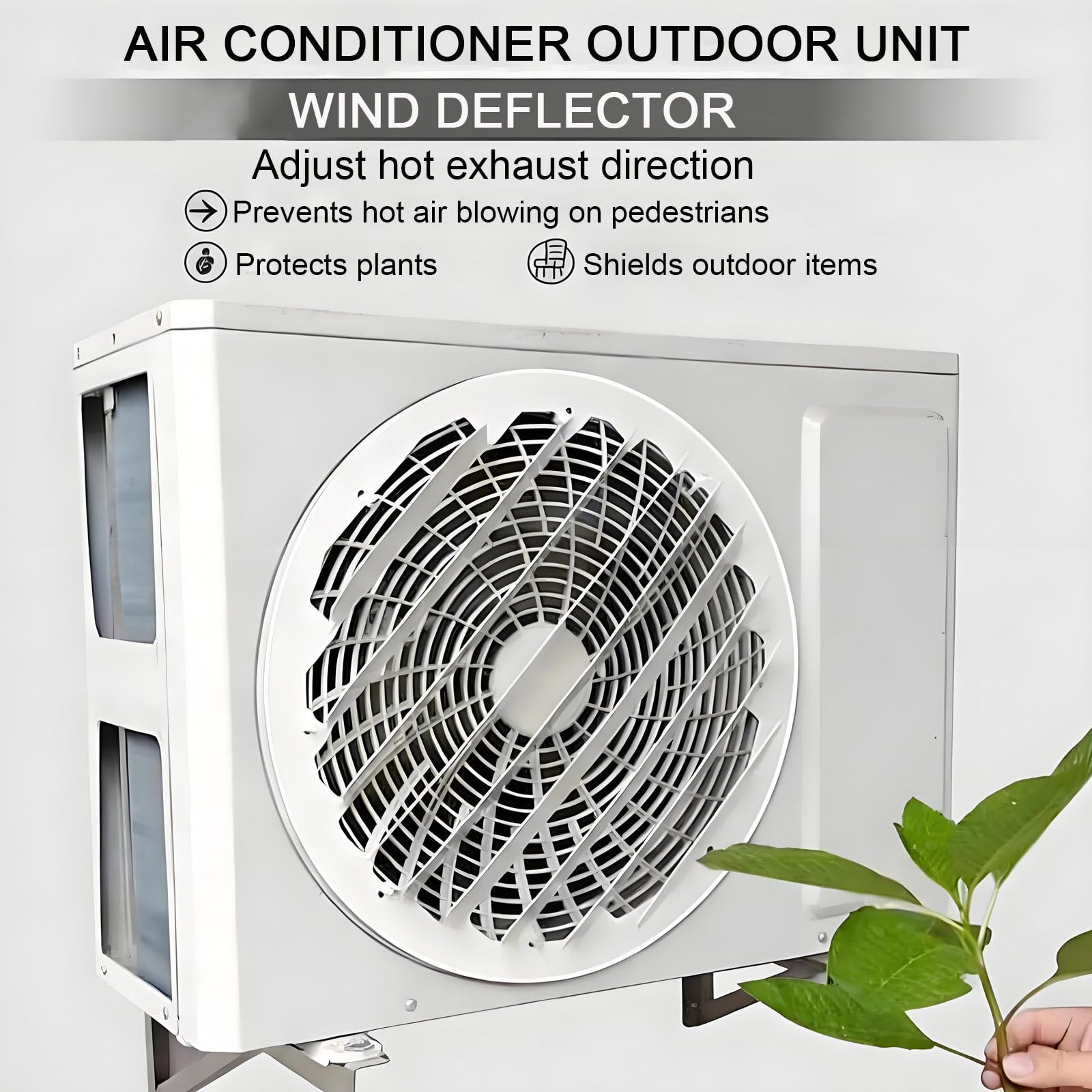 Déflecteur pour climatiseur, empêche Le Flux d'air Direct 22.8x22.8in/58x58cm-Round