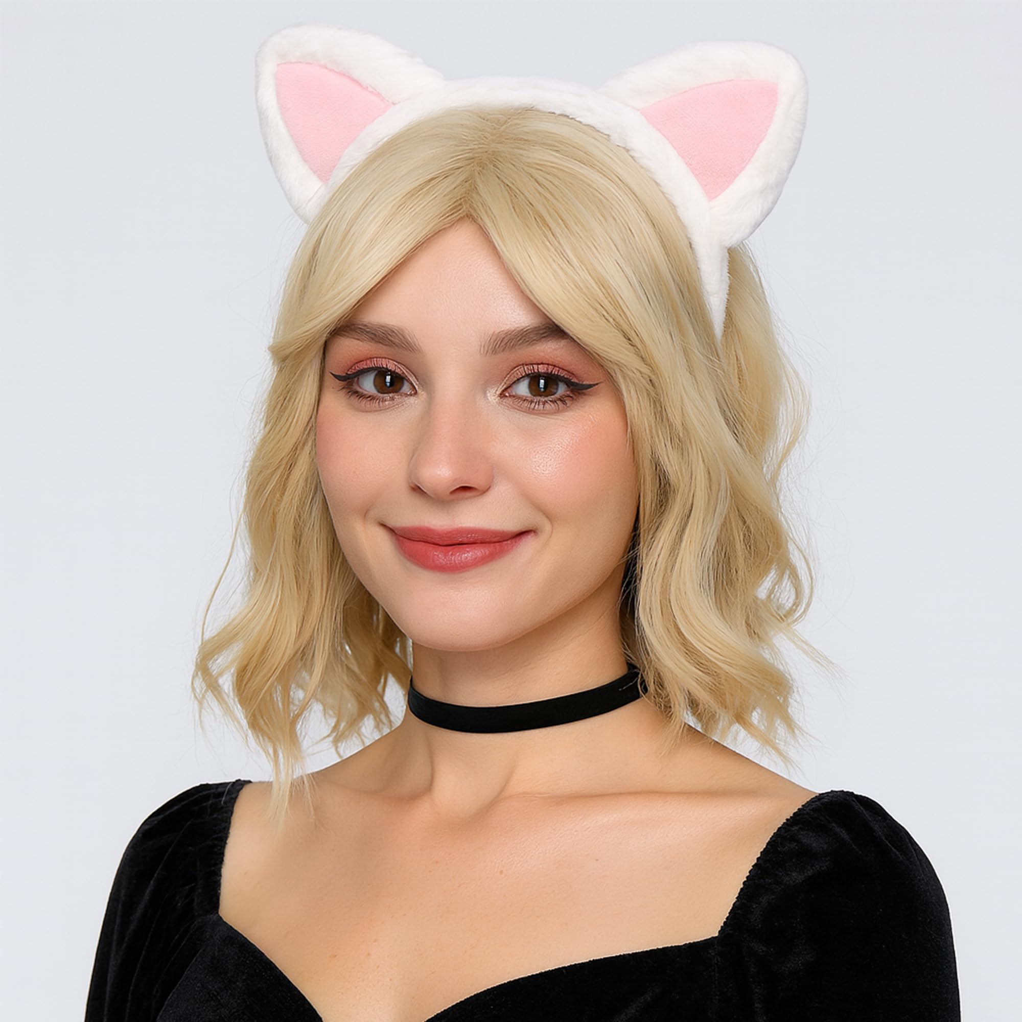 Cerchietto per capelli con orecchie di gatto, per donne e