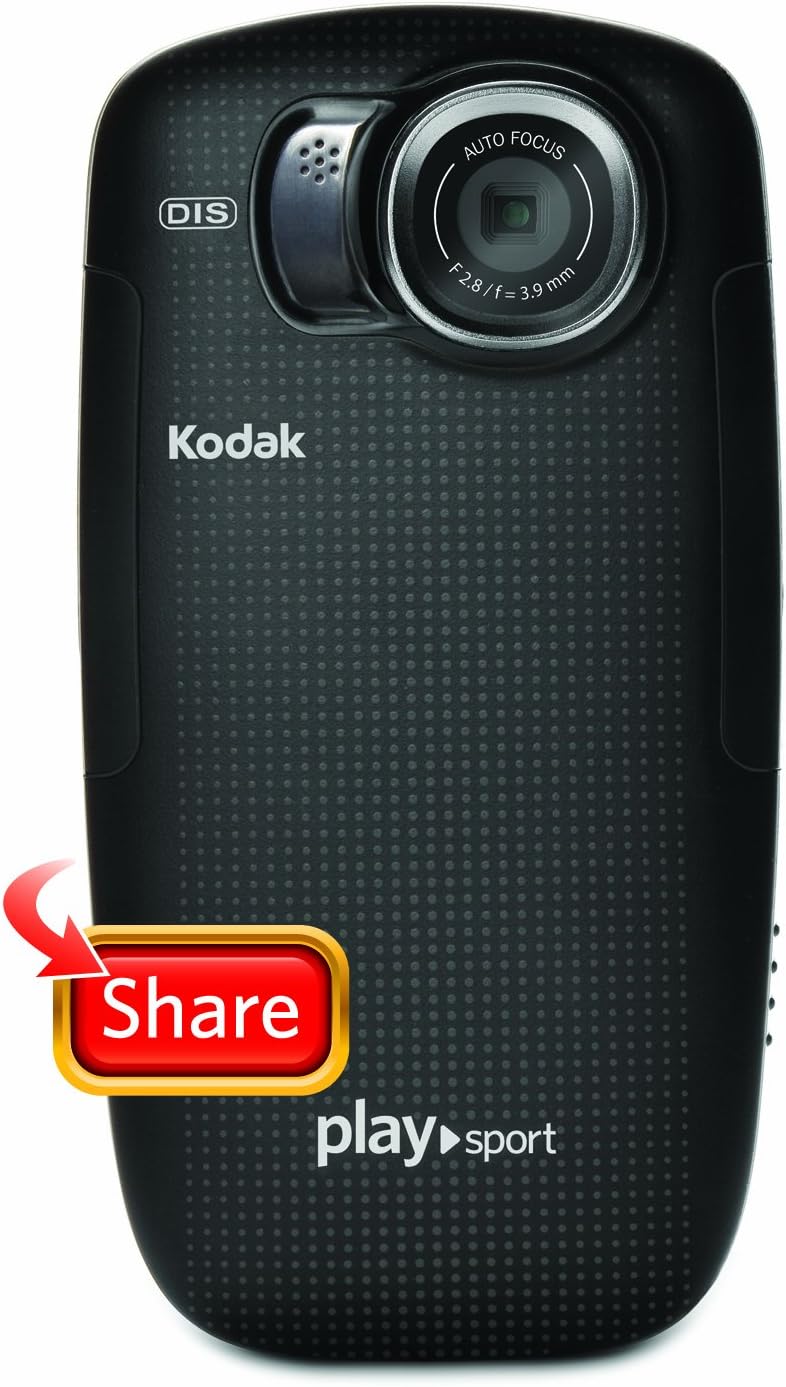 Kodak PlaySport (Zx5) HD Waterproof Pocket Video Camera - Back View