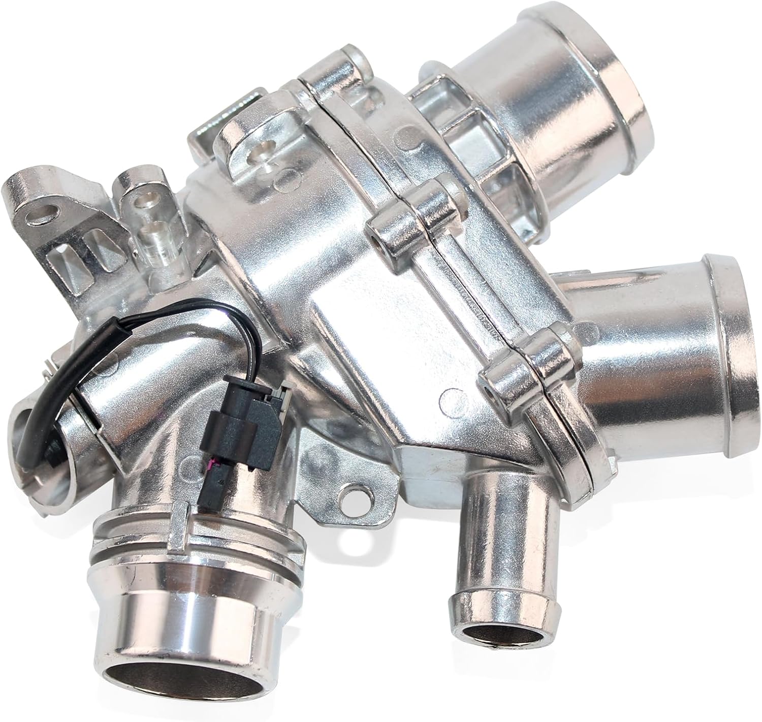 3.0L V6 Aluminum Thermostat Assembly Compatible with 2014-2016 Land Rover LR4 2014-2019 Land Rover Range Rover 2013-2020 Jaguar XF Replace# LR062498 AJ814048