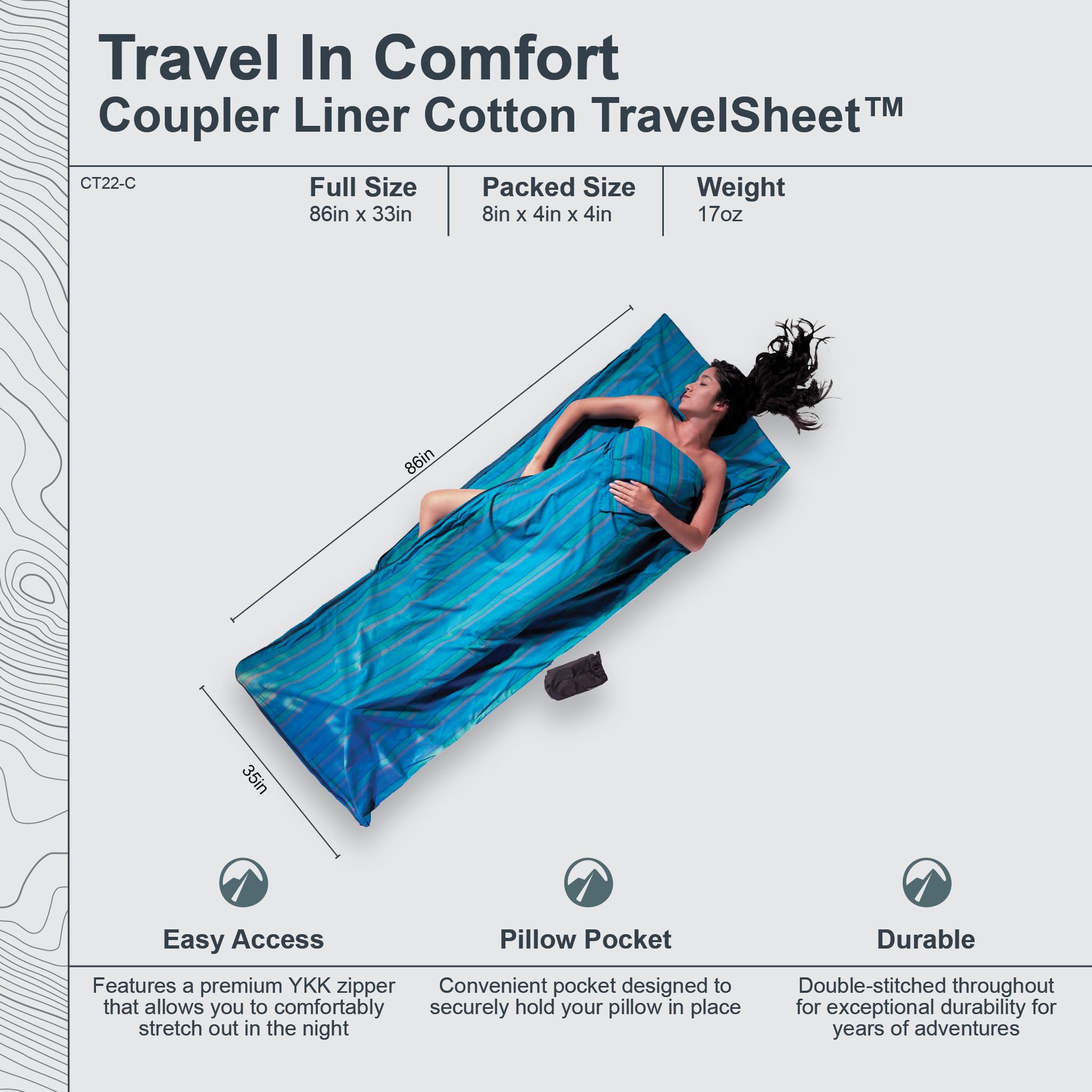 Amazon.com : COCOON - Premium - Coupler Liner Cotton TravelSheet