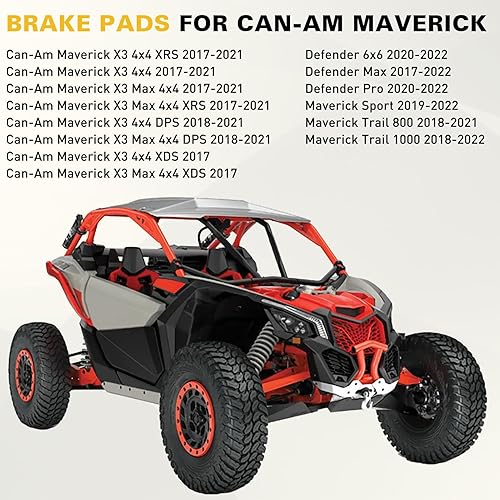 Miniatura 7 de Pastillas de freno de repuesto para Can-Am Maverick X3 4x4 XRS Max 4x4 DPS Max 4x4 XDS 2017-2020