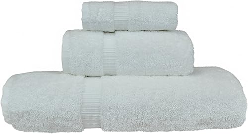 Miniatura 2 de Juego de 3 toallas con monograma, regalo personalizado, juego de 3 toallas bordadas con letras de bloque plateado, extra absorbentes, 100% algodón