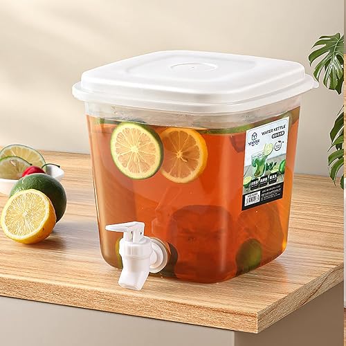 Miniatura 2 de MISNODE Dispensador de bebidas de plástico de gran capacidad dispensador de bebidas de 35 L dispensador de jarra de agua duradero refrigerador cubo