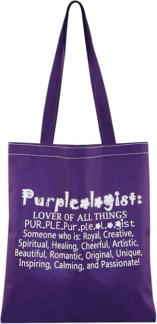 Purple Tote Bag Purple Background Bag Lover of All Things Purple Gift Purple Designed Tote Bag for Purple Lovers