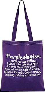 Purple Tote Bag Purple Background Tote Bag Lover of All Things Purple Gift Purple Designed Tote Bag For Purple Lovers (C.Purple Canvas)
