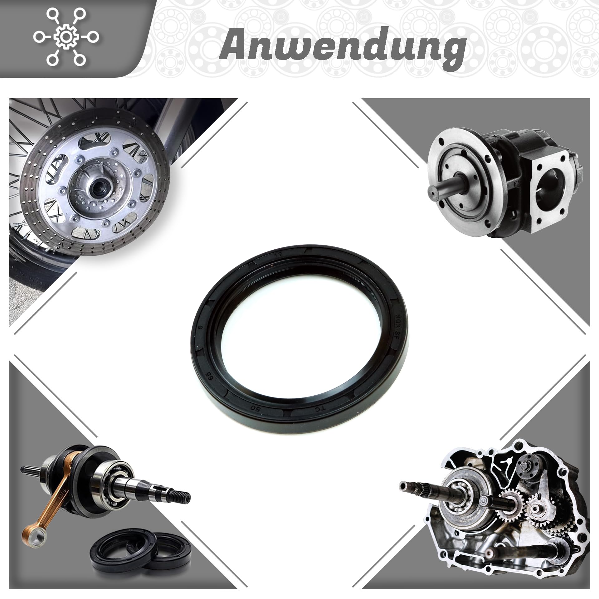 1x Wellendichtring FPM / FKM (Viton®) 22x33x7 Mm AS = WAS = BASL = TC = DASL