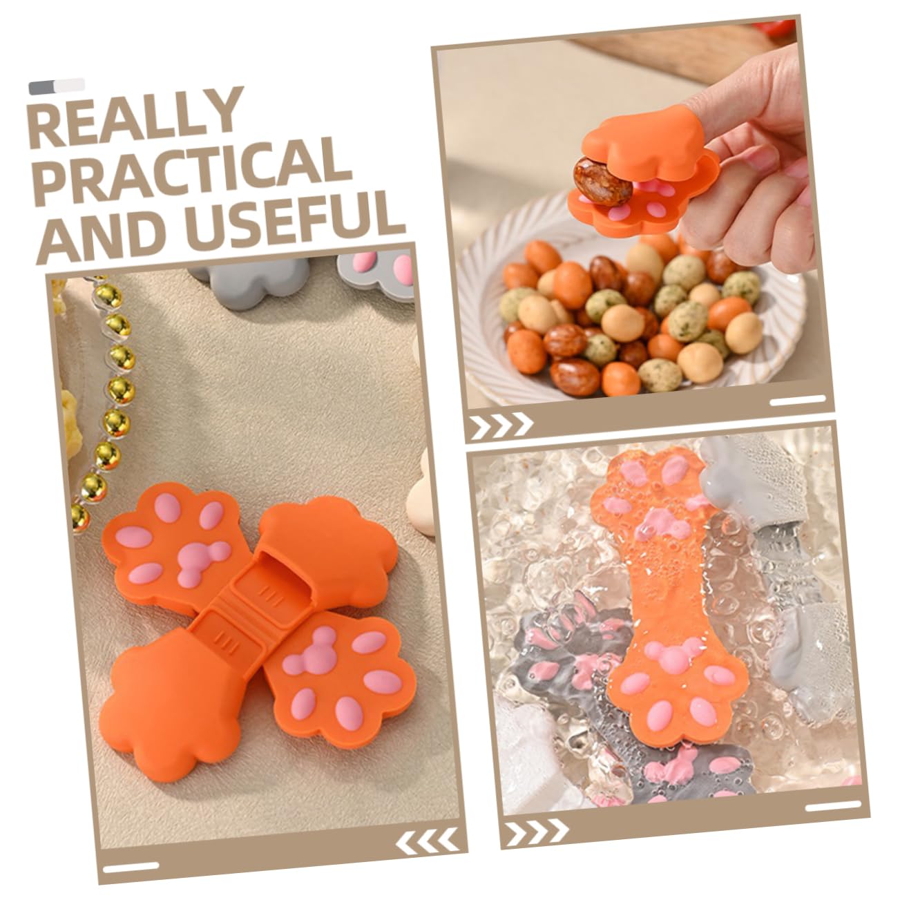 OUNONA 8pièces Clips Silicone Forme De Pattes De Chat De Clips De Scellement pour Snacks Pratiques Et Parfaits pour Sceller Les De Chips Et Aliments