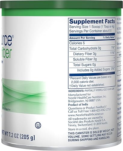 Miniatura 5 de NutriSource Suplementos nutricionales de fibra dietética sin sabor 72 onzas paquete de 4