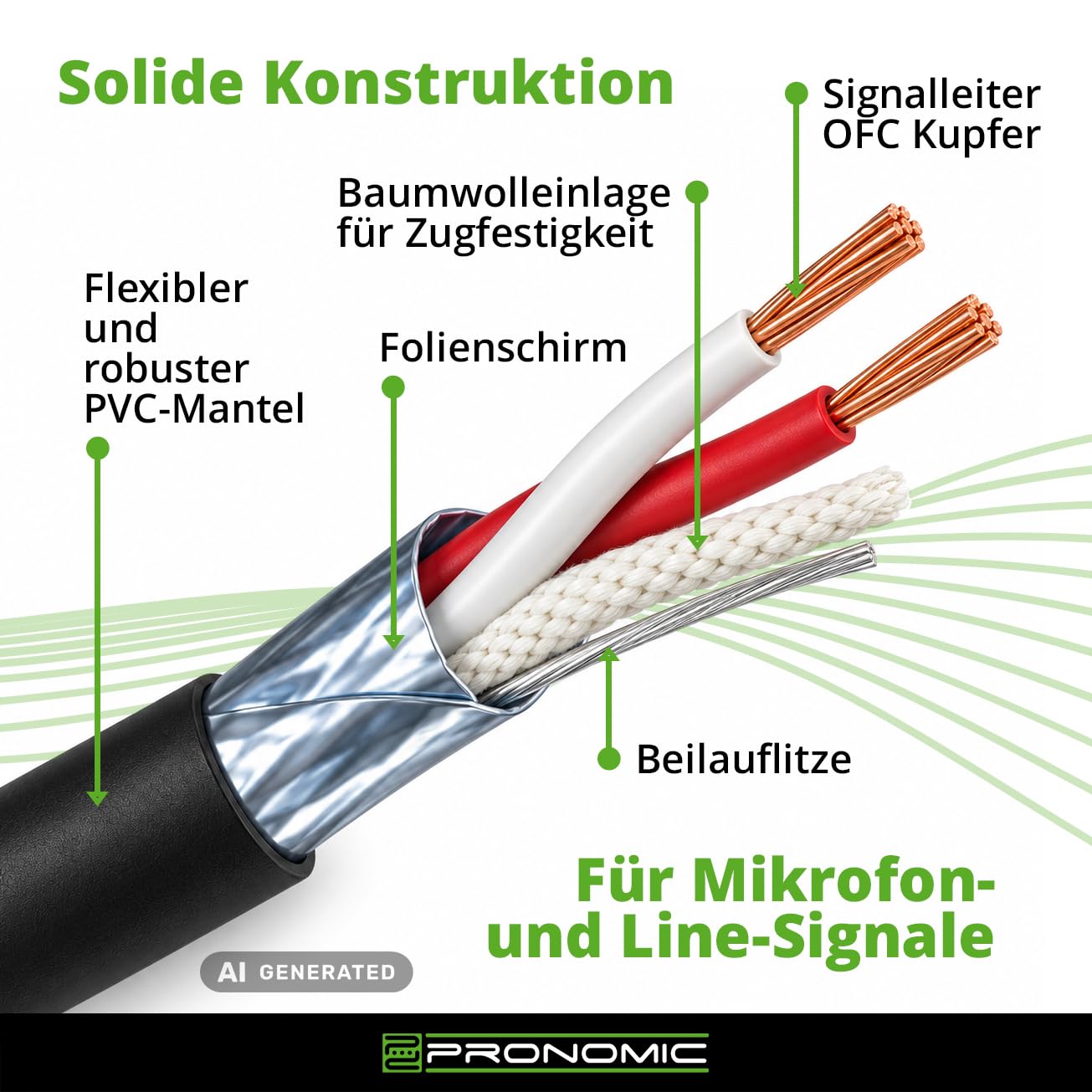 Pronomic MX8/0-100 Sub-Multicore kabel, 8-krotny, 100 m, towar sprzedawany