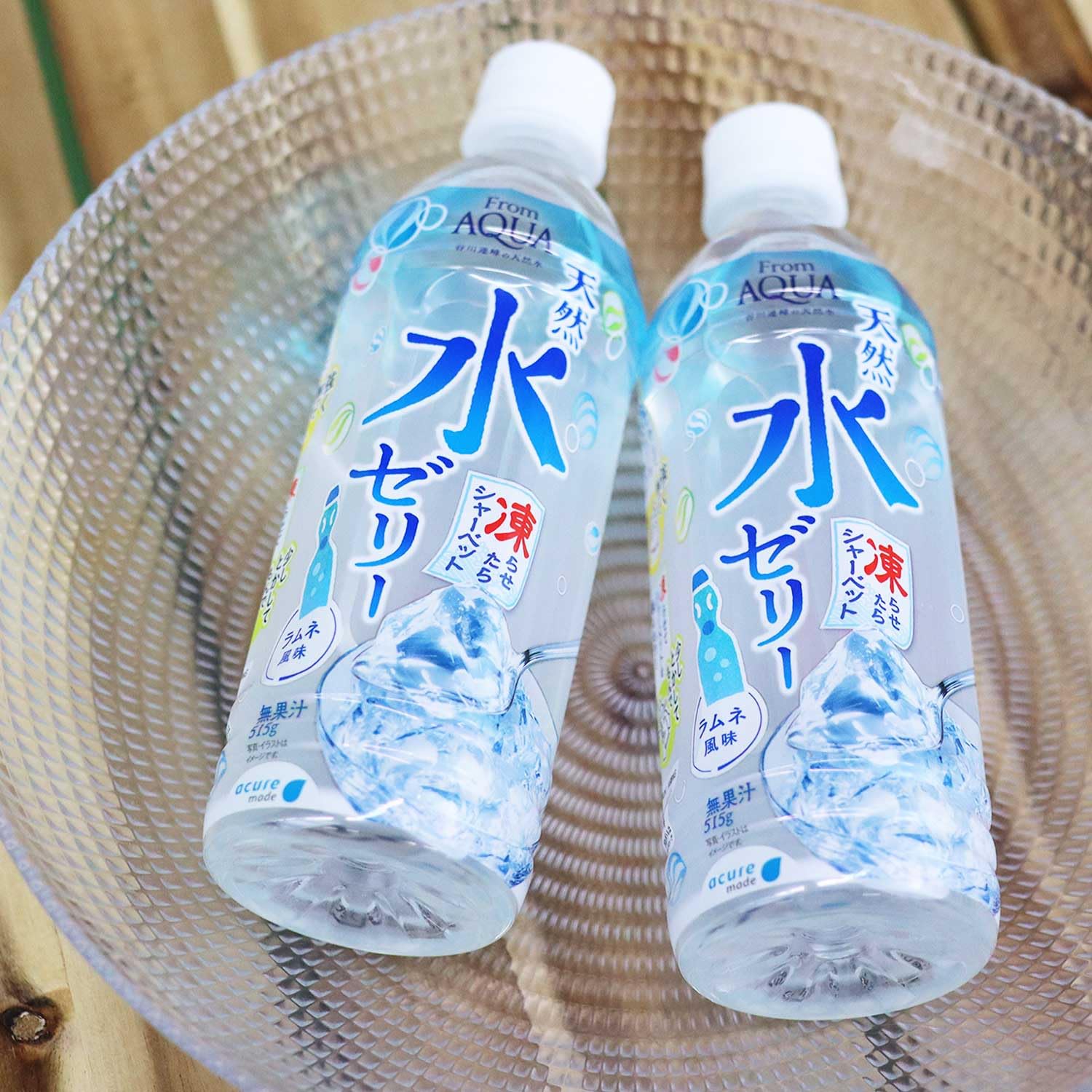 Amazon.co.jp: From AQUA 天然水ゼリー 515g×24本（ラムネ風味