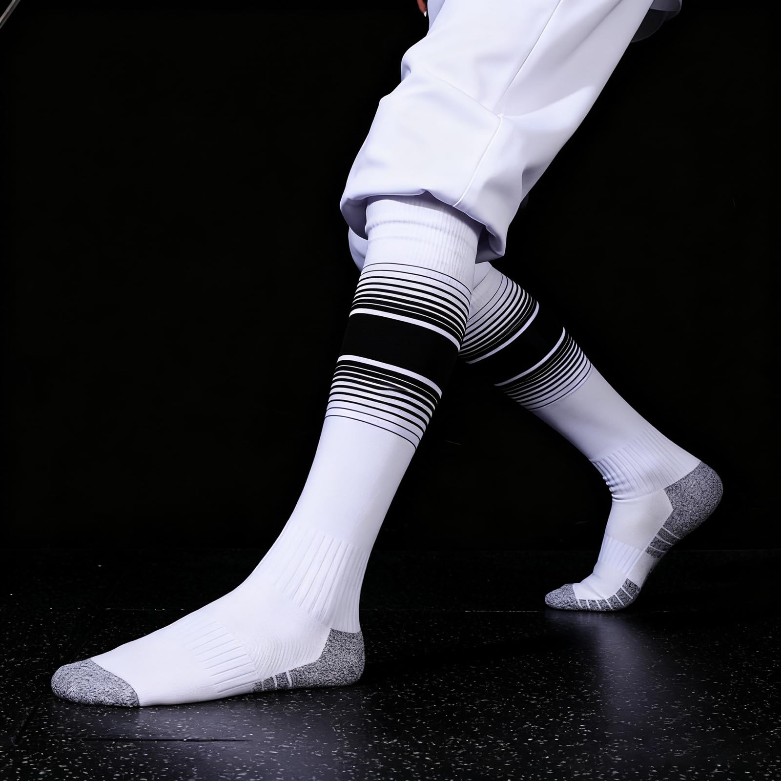 Calzini da Scherma Unisex,Calzini Sportivi Antiscivolo,Calzettoni Calcio Ispessiti,Calze da Scherma Protettive Che,Traspiranti Che Assorbono Il Sudore,per Sport Come Calcio