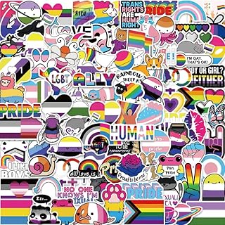 100pcs LGBTQ Sticker Rainbow Lesbian Bisexual Pansexual Transgender Stickers for Laptop Graffiti Vinyl Decals Sticker Toys