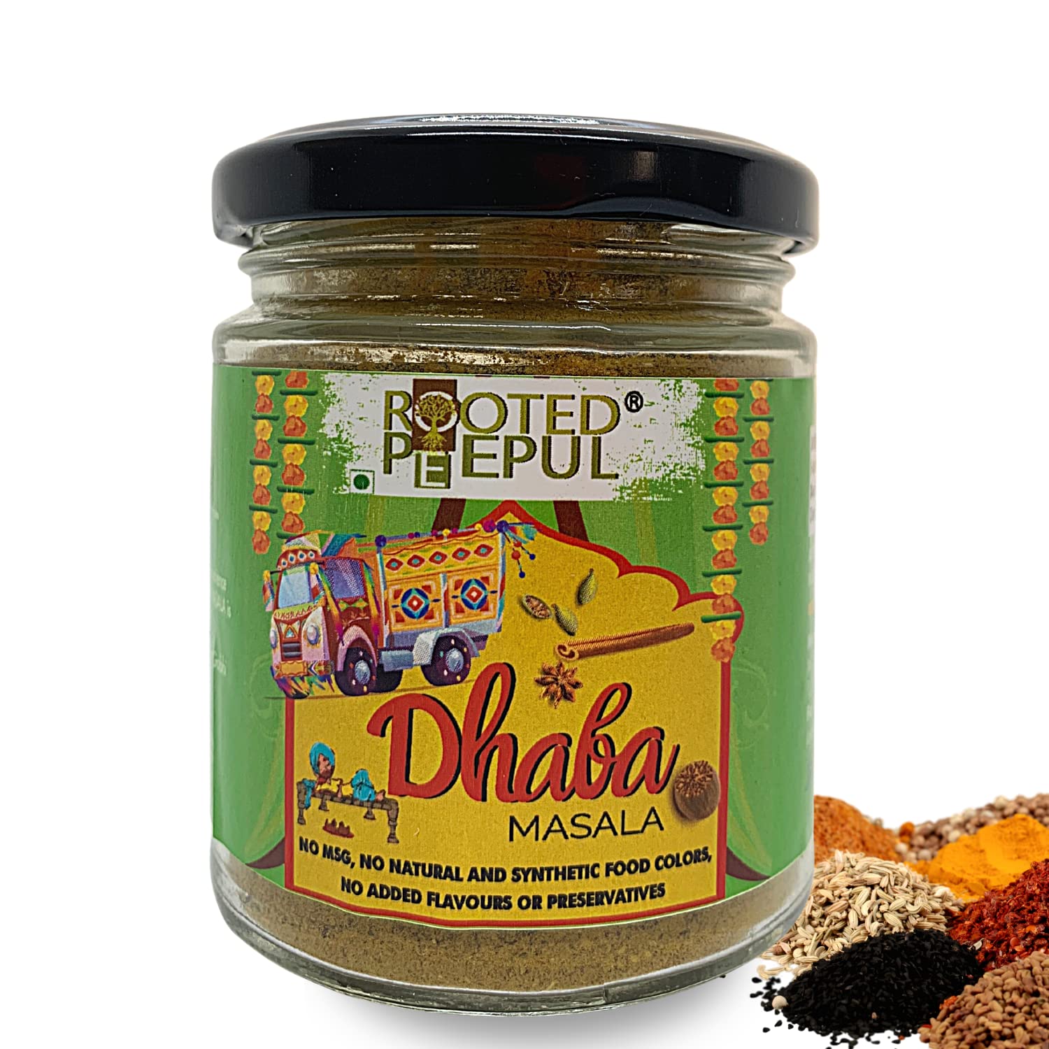 Rooted Peepul Dhaba Masala| Special Taste Enhancer for dry dishes | Made with 23 Spices (75 gm) (B09PNG7KBW) Amazon Price History, Amazon Price Tracker