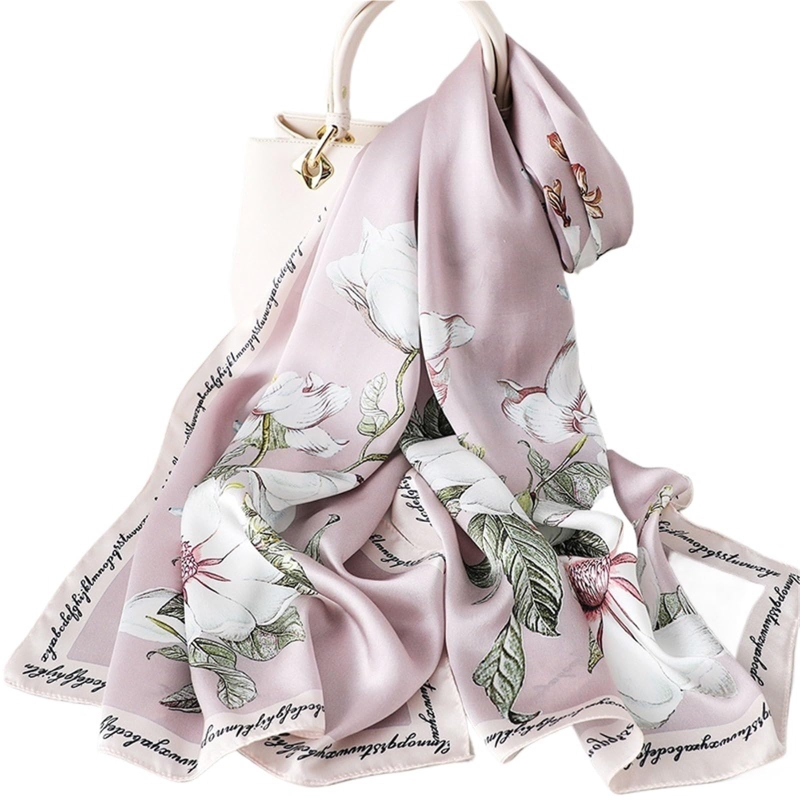 Bufandas, 1 Bufanda de Seda for Mujer, chales y con Estampado Vintage(Blue)