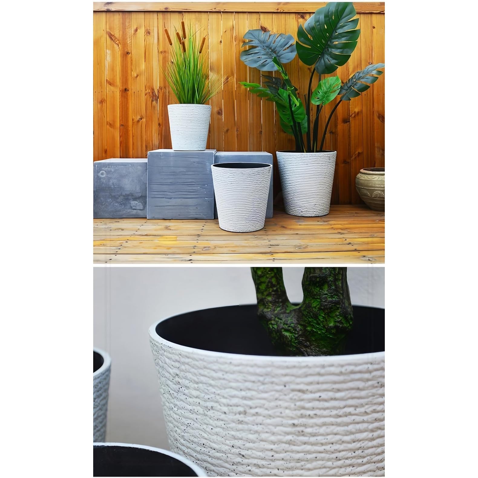 Amazon.co.jp: 植木鉢 大型・特大サイズ プランター 深型設計 厚みの