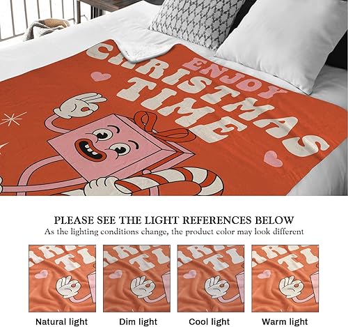 Miniatura 3 de Cartoon Throw Blanket Happy Holiday Merry Christmas Funny Snowman Couch Sofa Living Room Bedroom Washable Cozy Flannel Christmas Home