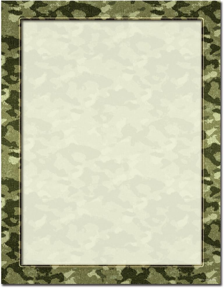 Camouflage Letterhead Laser & Inkjet Printer Paper, 100 pack