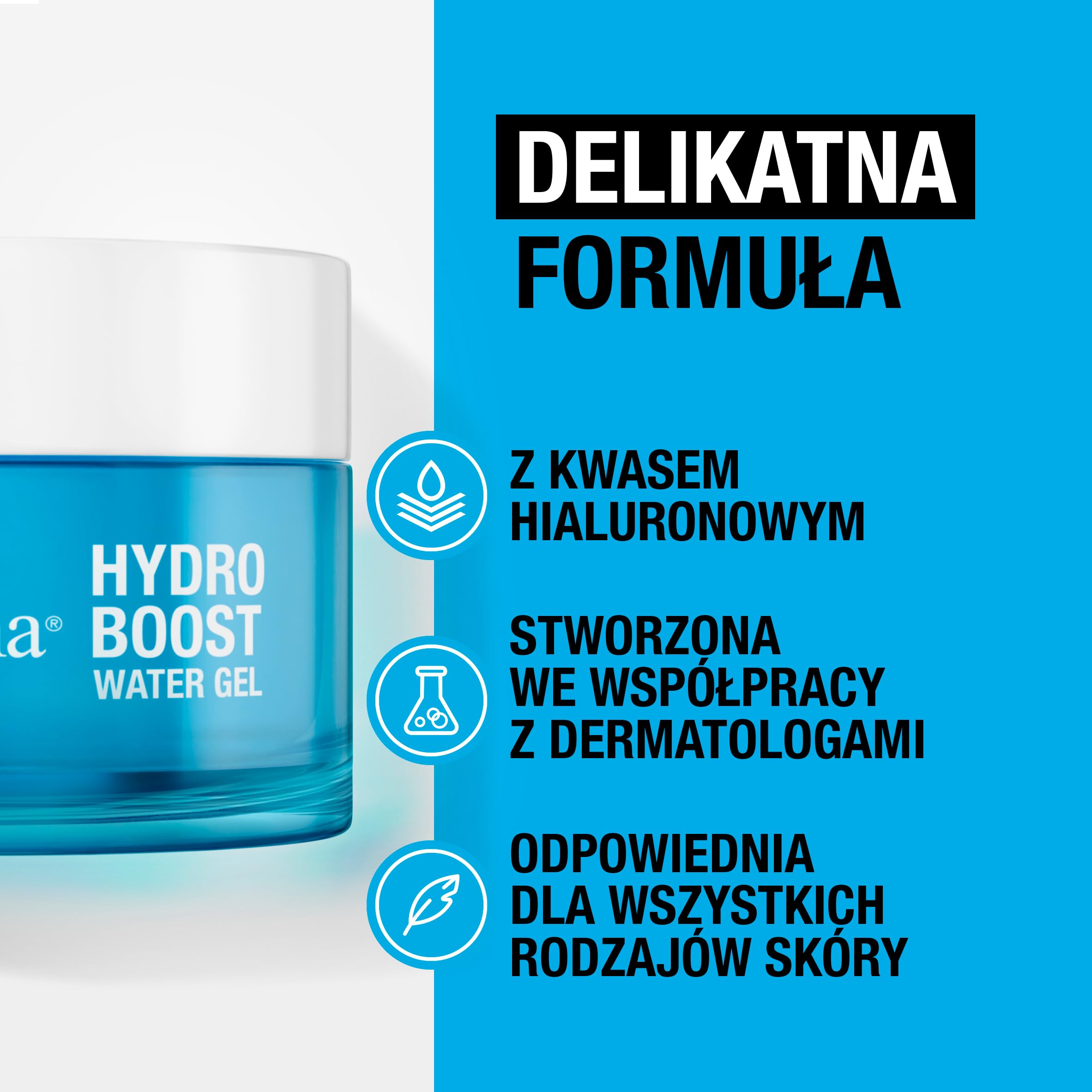 NEUTROGENA® Hydro Boost® Water Gel Nawadniający żel 50ml. Nawadniający żel do cery normalnej i mieszanej, nawilża skórę i wzmacnia jej barierę ochronną. Beztłuszczowa formuła, nie zatyka porów.