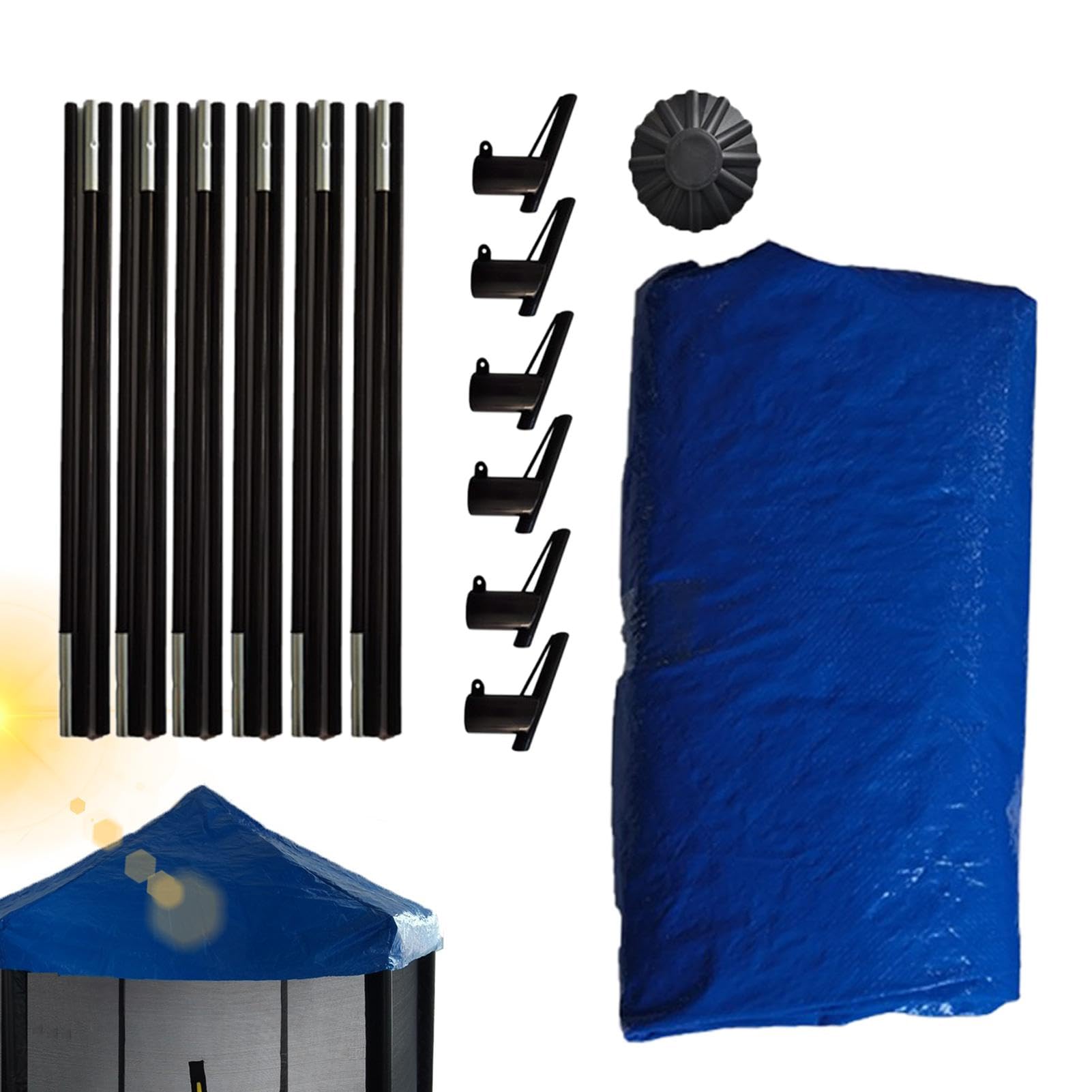 Toit de trampoline pare-soleil pour protéger les enfants de la chaleur - 8