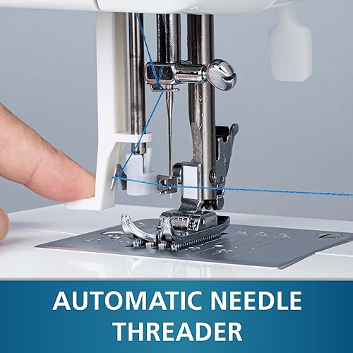 Miniatura 5 de MILLEPUNTI MKR45 - Máquina de coser para principiantes, acolchado y ligero con 25 puntadas, 4 pies incluidos y kit de accesorios, enhebrador