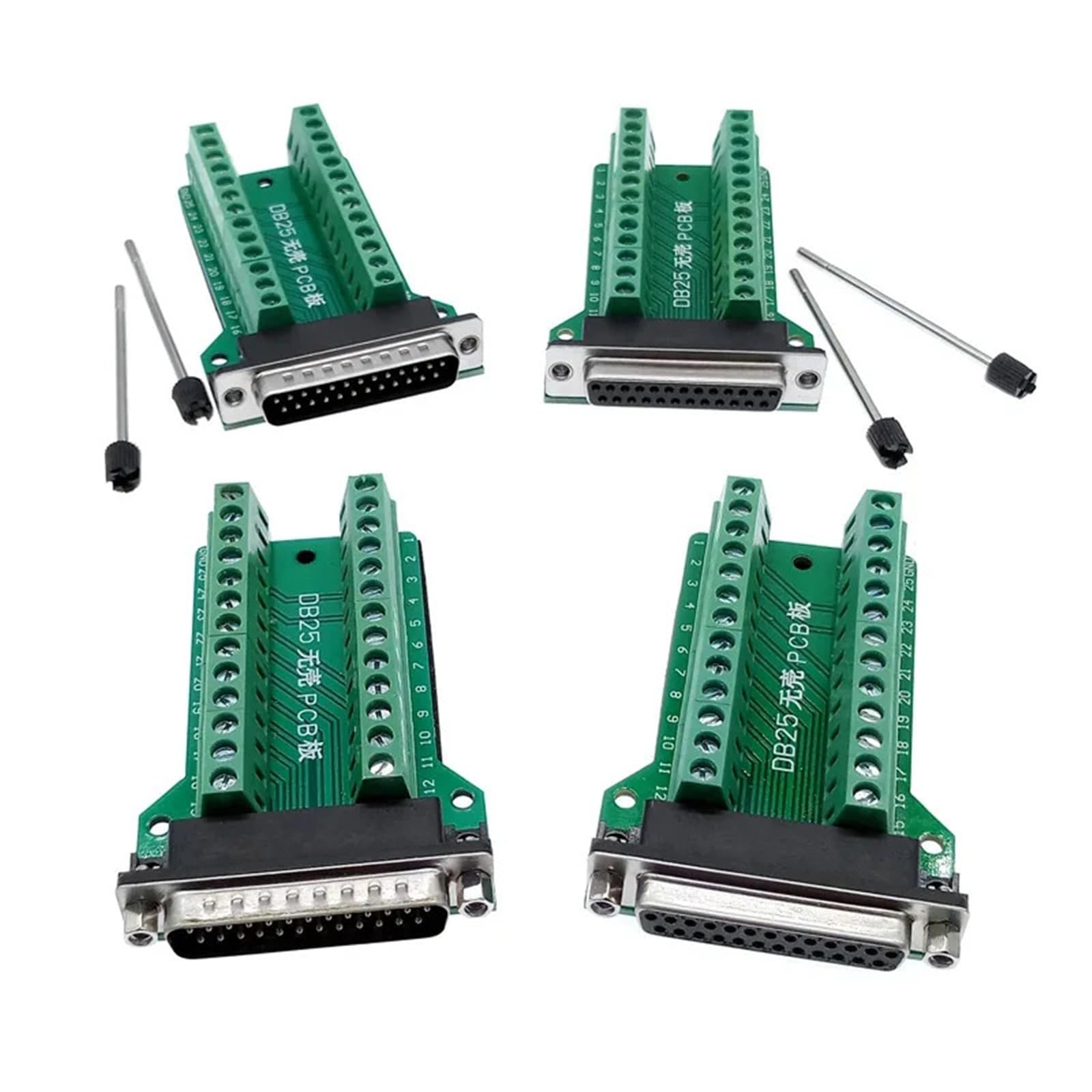 DB25 Adapter 25-pinowy RS232 Sygnały szeregowe Terminal Interfejs Konwerter do złącza Męski Żeński D Sub 1 szt. (nakrętka żeńska)
