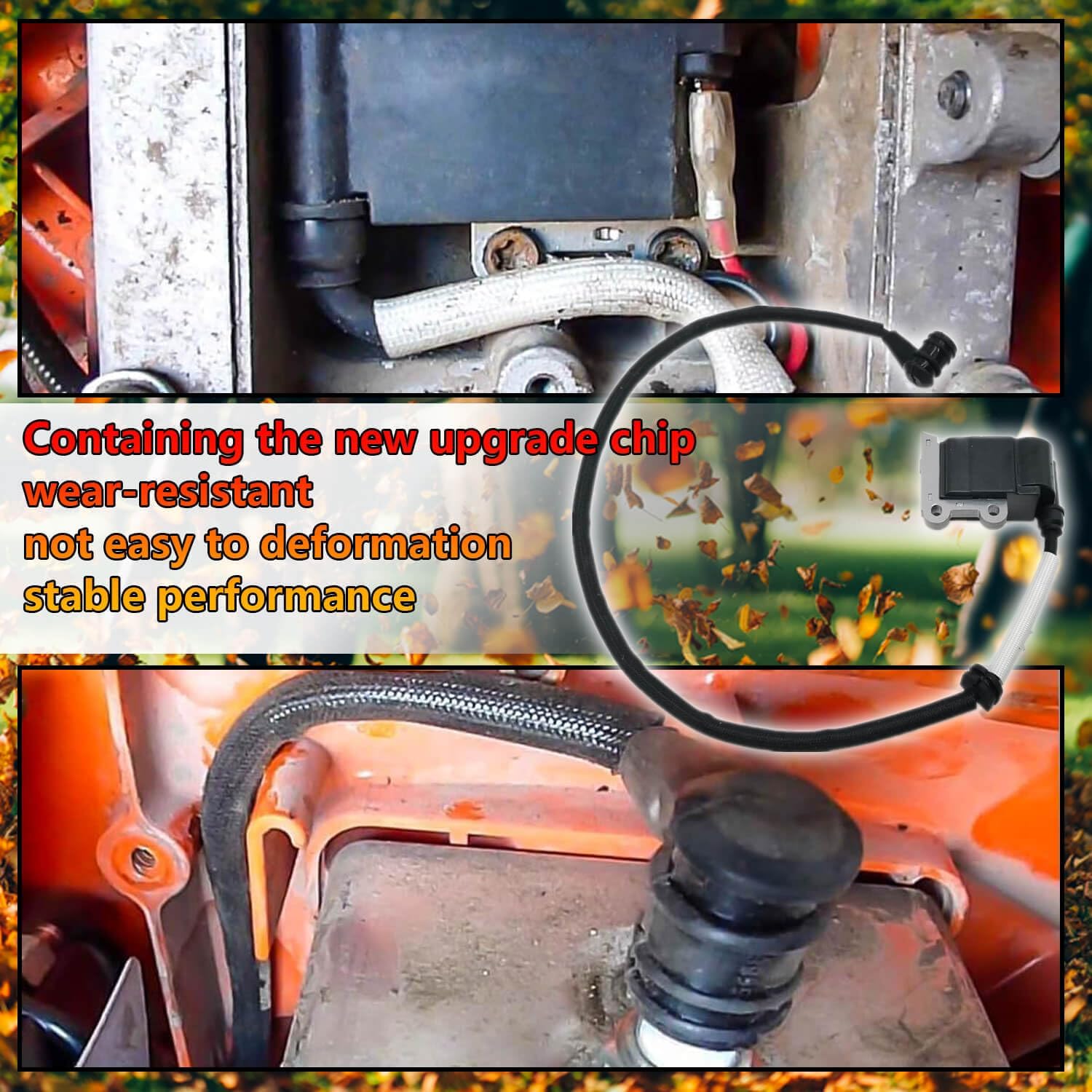 Ignition Coil Module Compatible with Husqvarna 502846401 CMR7H Fits 350BT 350BF Backpack Blowers, Only Replace 511492901 502846401 Ac7r