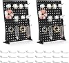 Urban Deco Peg Board Display - Retail Display Rack with Peg Hooks, Stands for Craft Shows & Fairs - Jewelry Retail Display Stand for Accessories - Earring & Pin Stands - 2SET Black(16x12inch)