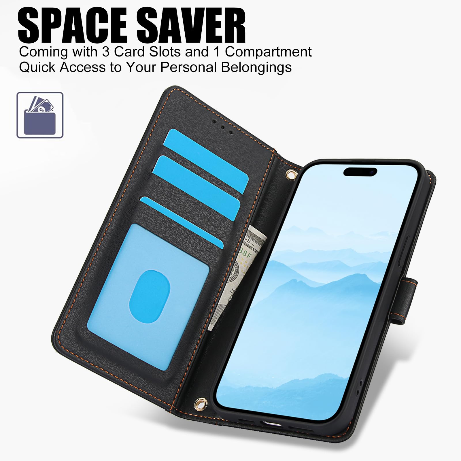 Scarico Gennaio Teseo Portafoglio Con Fermasoldi Spedizione Spazioso Pop - Foto 5