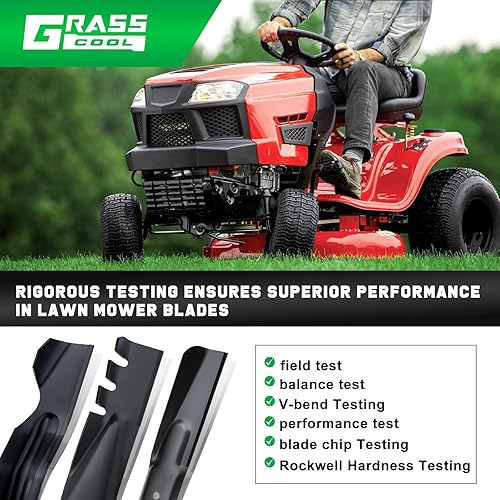 Miniatura 8 de 942-04308 Cuchillas de cortacésped para Troy Bilt Bronco Pony Mustang 42 pulgadas Cortacésped Cub Cadet 42 pulgadas Reemplaza 942-04308A 942-04308-X