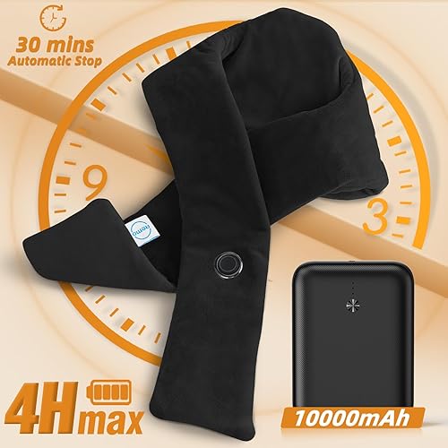 Miniatura 5 de Remo Almohadilla térmica para el cuello, almohadilla térmica inalámbrica portátil para dolor de cuello, eléctrica, compacta, suave, con cuatro