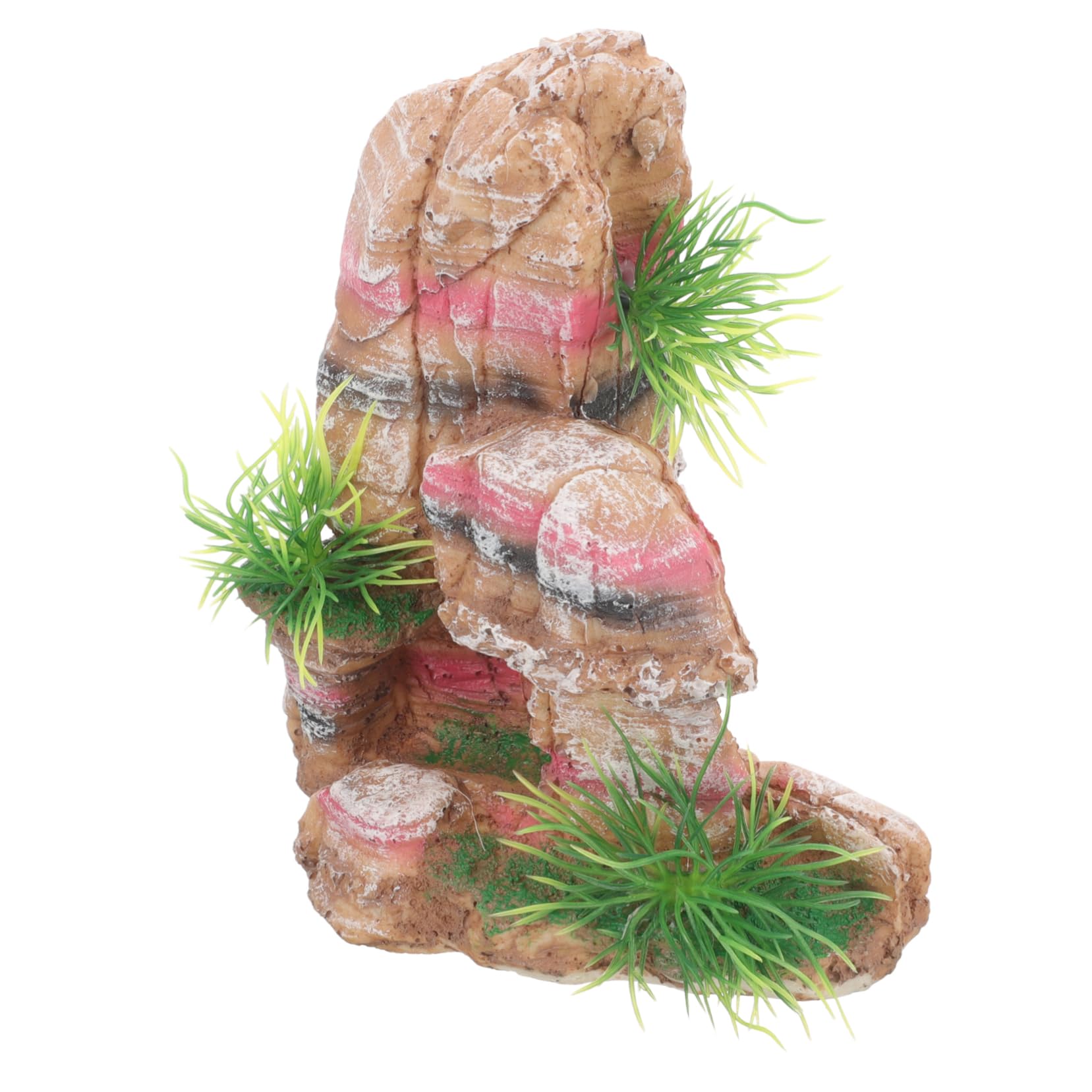 TOYANDONA 4 Stück Aquarium Dekoration Kunststein Berg Ornament für Fischbecken Realistische Naturstein für Aquarien und Terrarien und Ansprechend