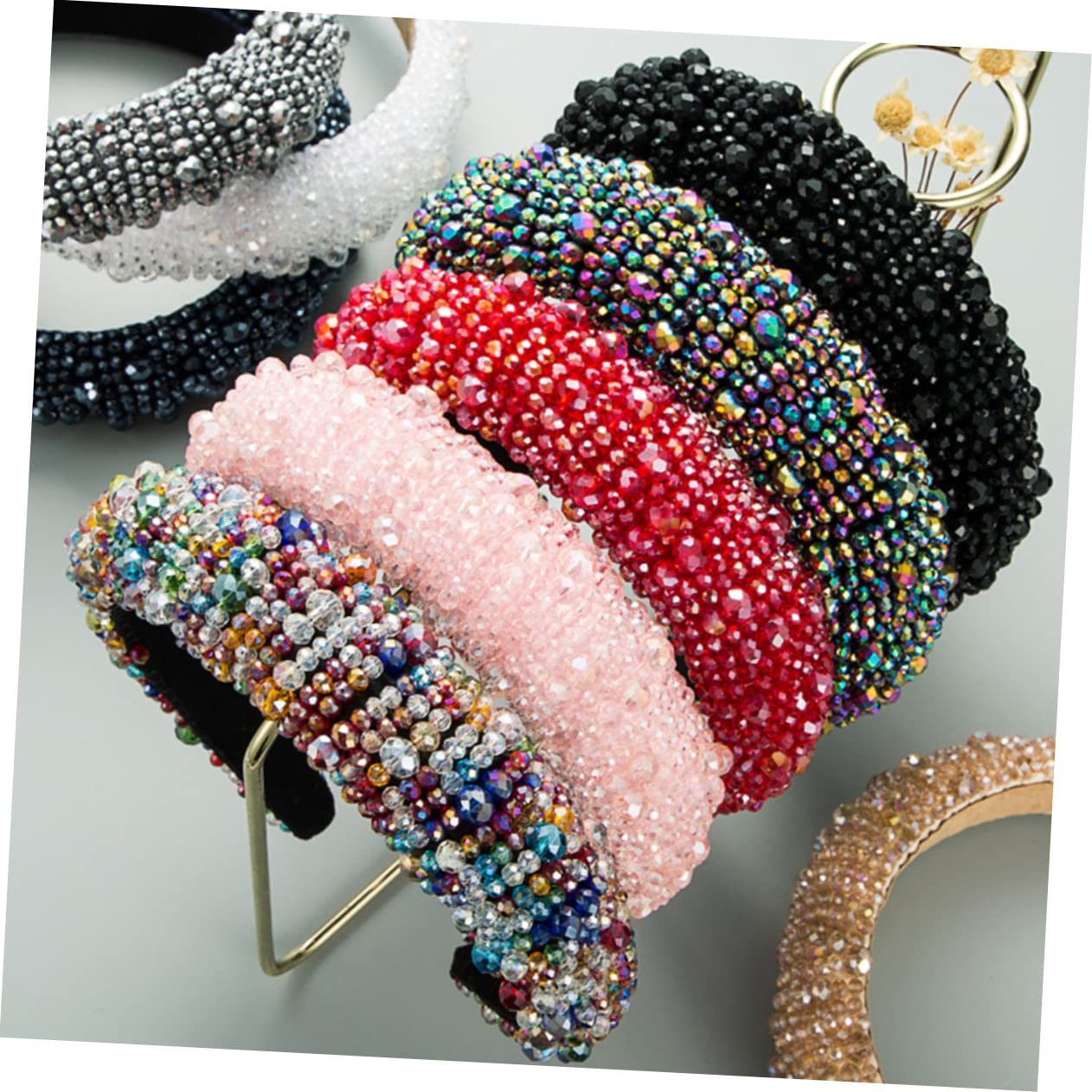 Abaodam Lot De 3 Bandeaux Élégants Pour Cheveux Avec Perles Et Nœud À Bijoux Pour Femme