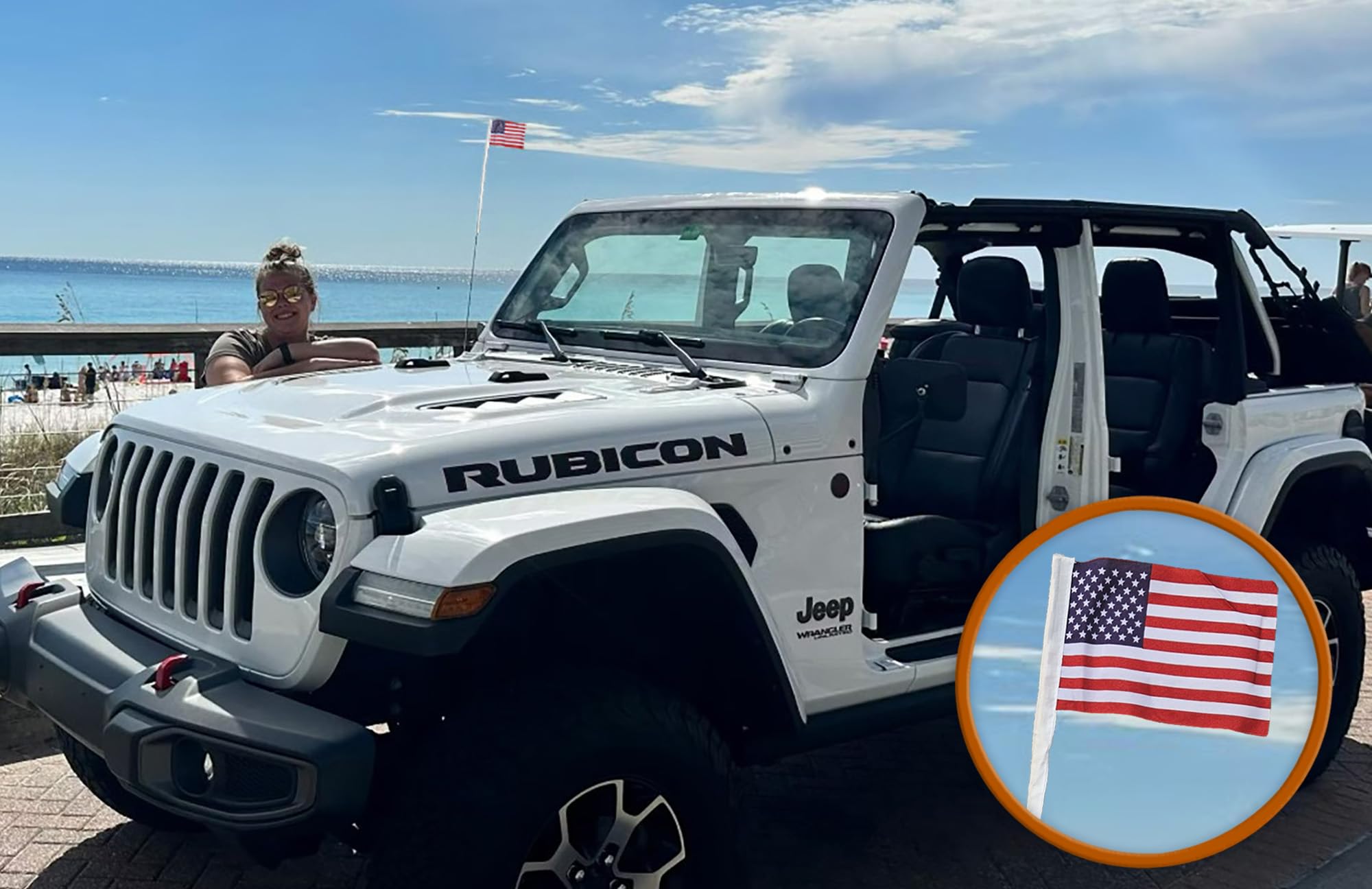 Tenna Tops USA Patriotic American Flag Truck Whip Antenna Topper