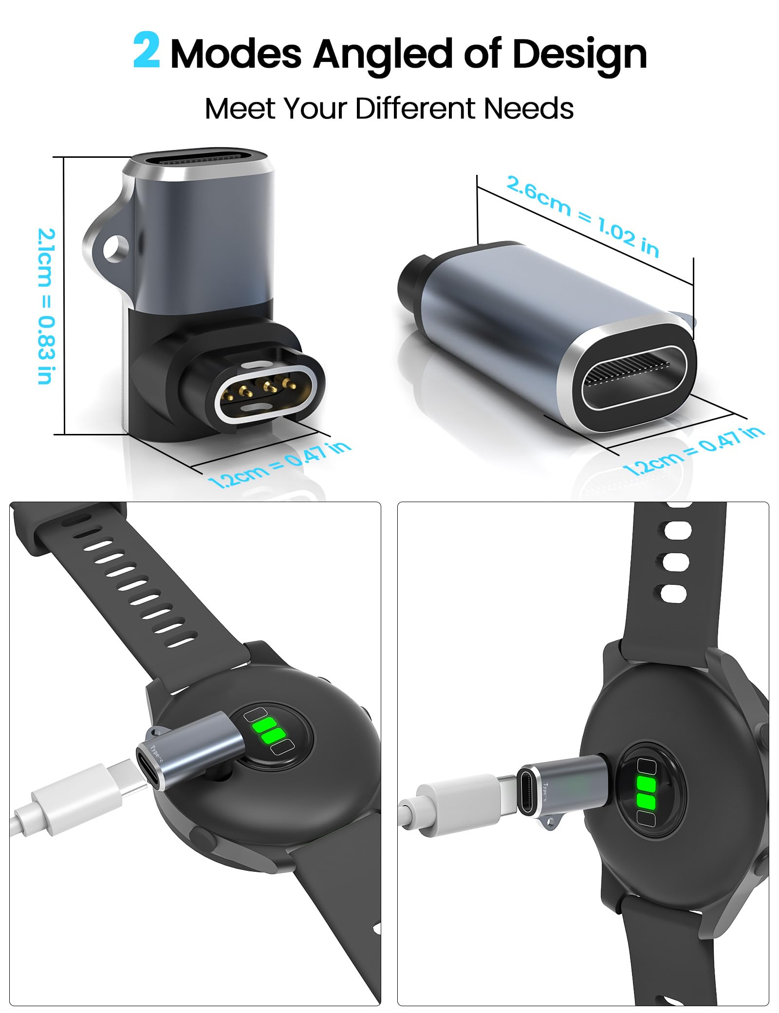 Sinoacc 4-Pcs Chargeur Compatible Avec Garmin Montre