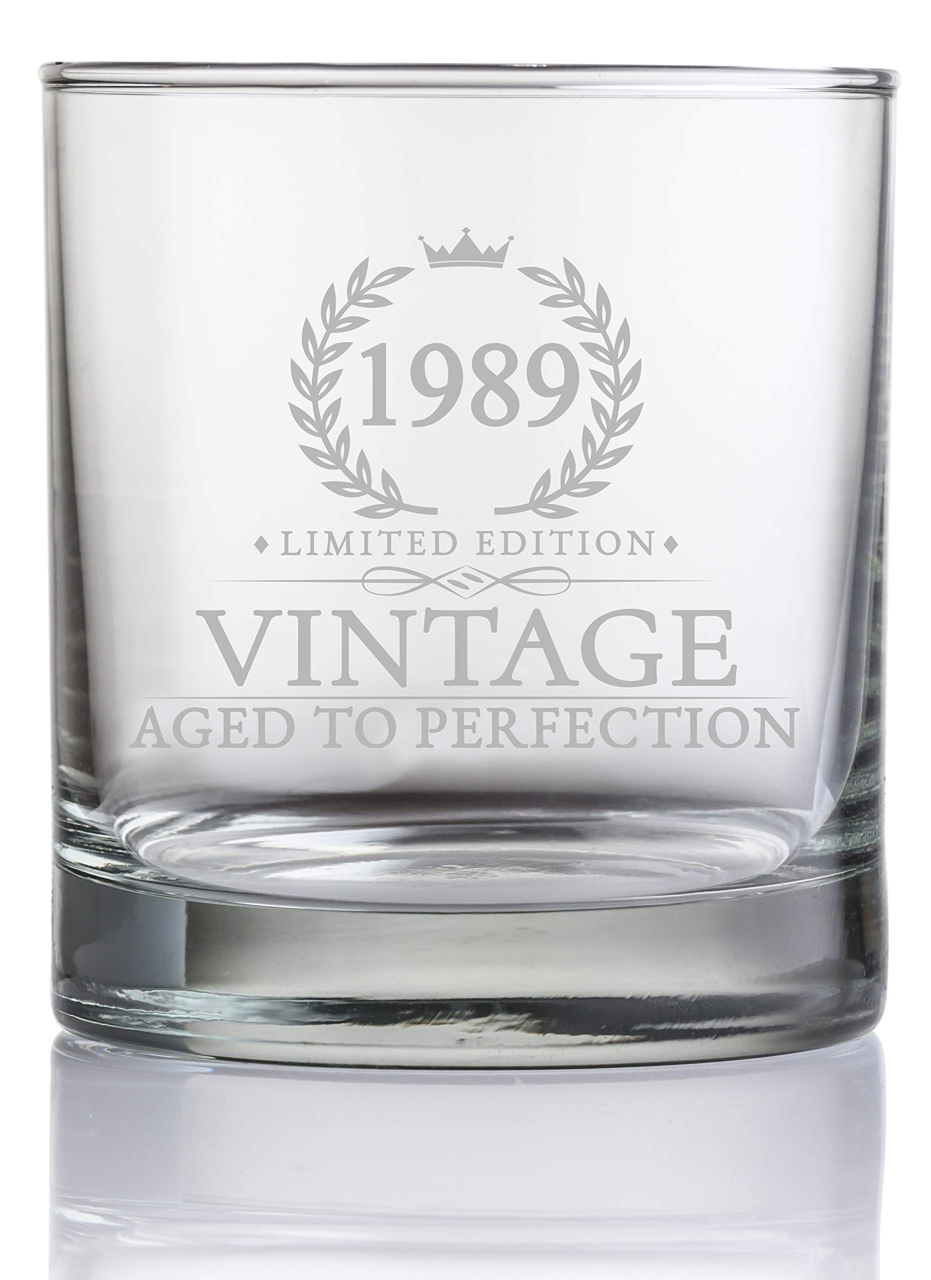 Buy 30th Birthday Gifts for Men Turning 30 Years Old 15 oz. Vintage 1989 Whiskey Glass Funny