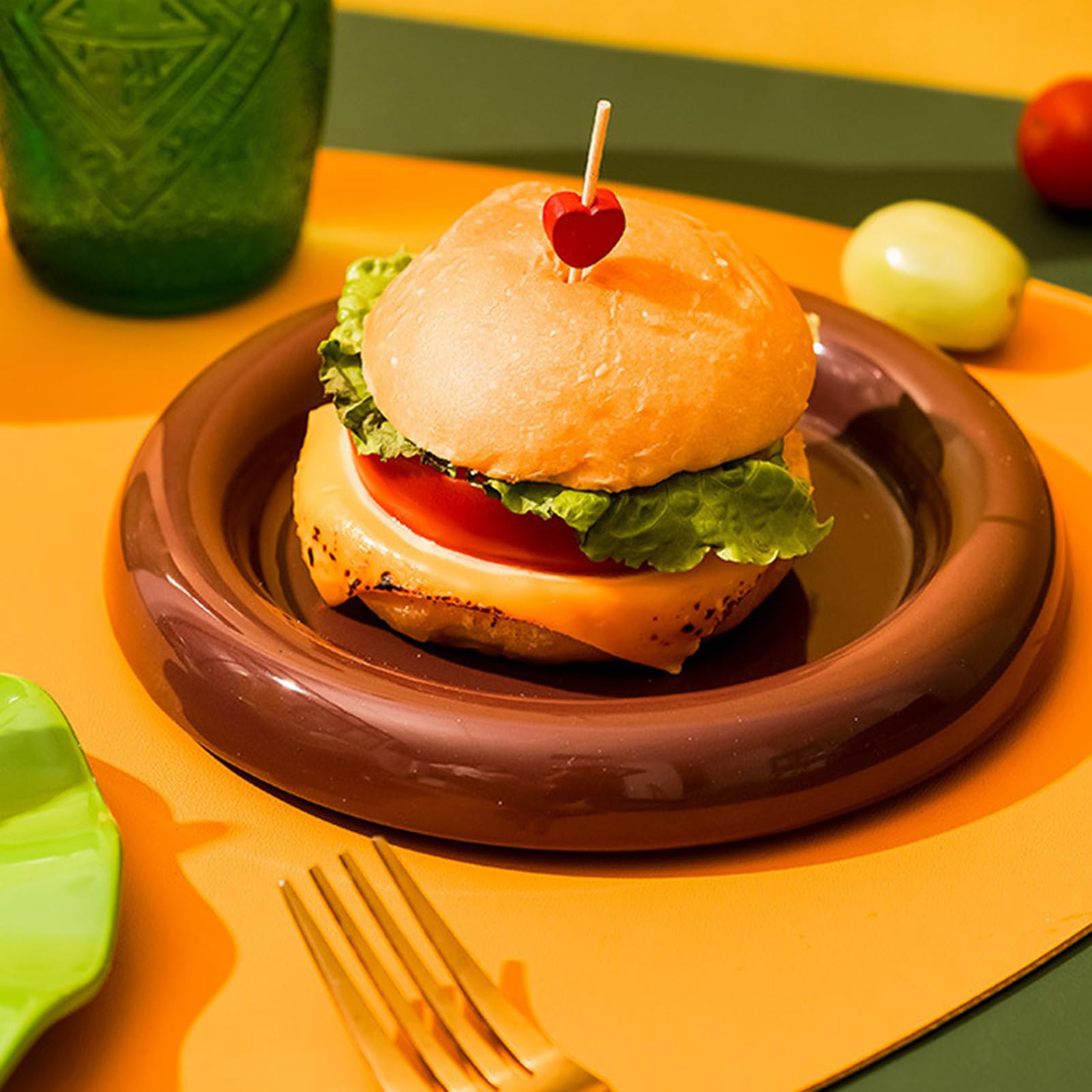 Set Di Ciotole E Per Hamburger Posate In Ceramica Impilabili | Ciotole Per Snack Divertenti Per Organizzatori Di Feste Cuochi Domestici Cena In Famiglia Picnic All'Aperto Compleanno