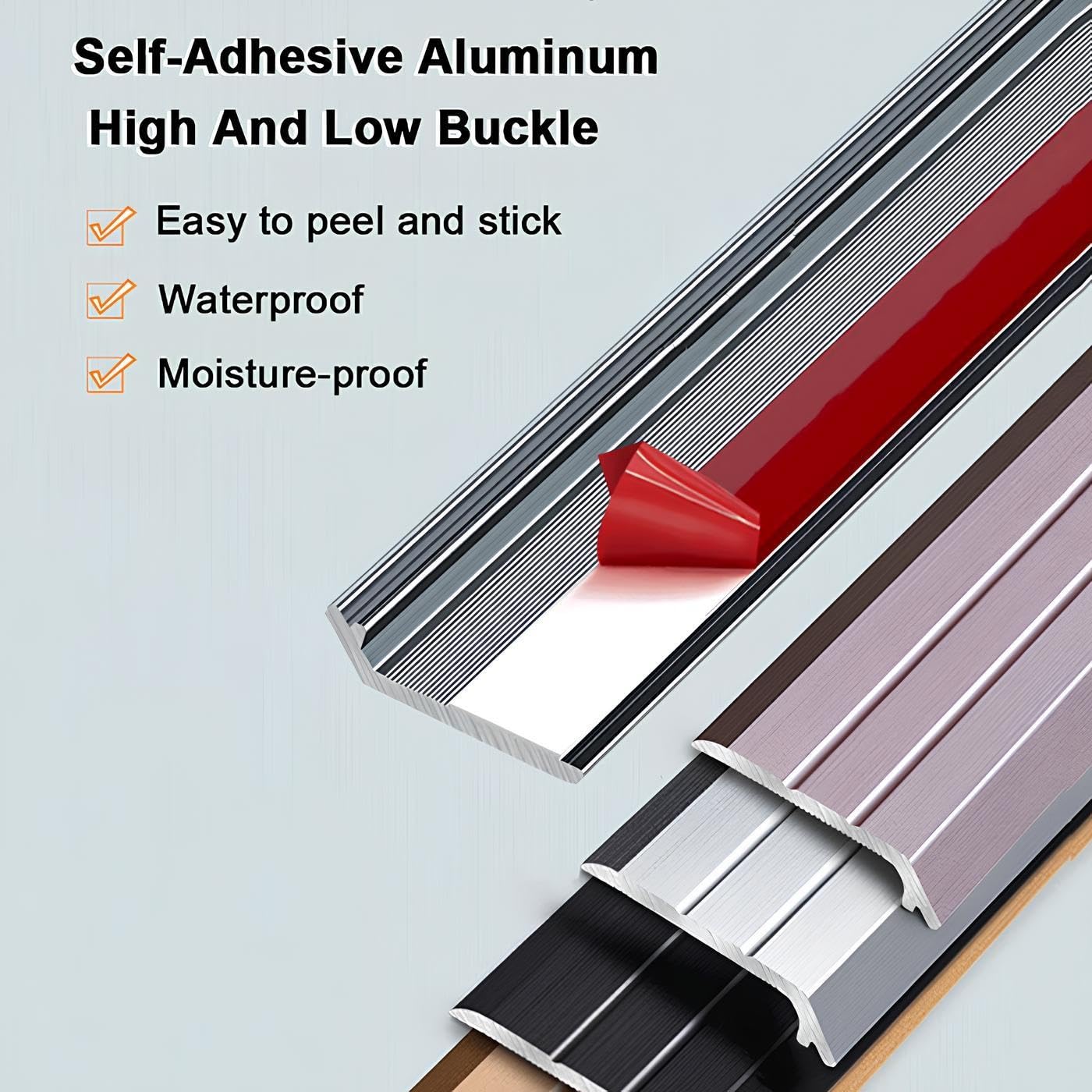 Aluminium Barre De Seuil Adhesive Pour Dénivelé Réducteur De Seuil De Sol