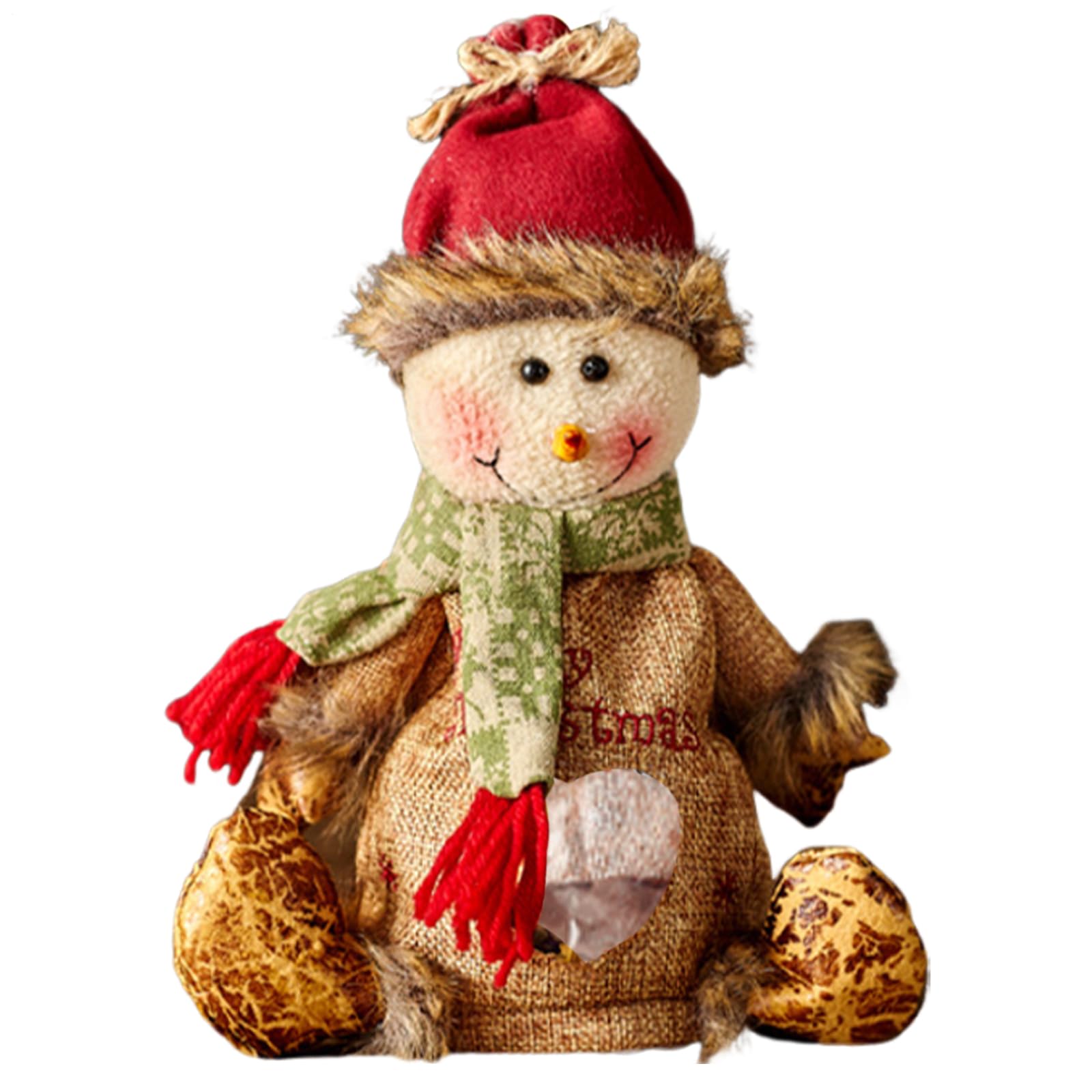 Christmas Bags Zipper Design | 3D Doll Christmas Candy Bags | Christma Present Bag | Reusable Santa Snowman Doll Christma Giftss Bag for Parties and Festival Decor