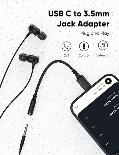 Vista 2 de Highwings USB Type C to 3.5mm Female Headphone Jack Adapter, (3-Pack) USB C to Aux Audio Dongle Adapter Compatible with iPhone 16 Pro Max/15 Pro/15