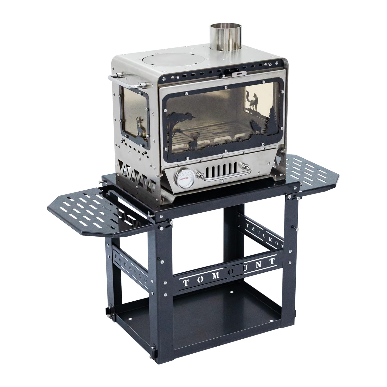 Amazon | TOMOUNT 薪ストーブ 焚火台 二次燃焼 304ステンレス キャンプ