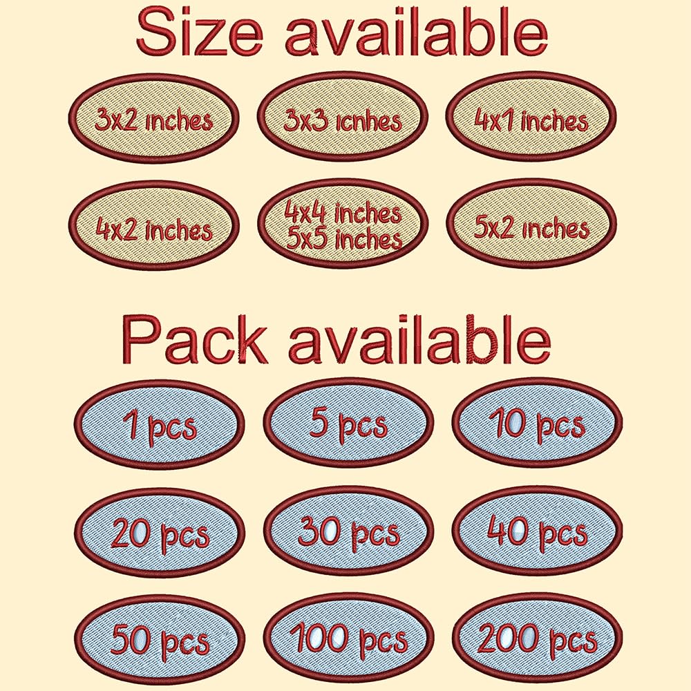 Personalized Iron On Transfer Custom Embroidered Iron-On Name Tag - Personalized 4"x1" Patch, Made In USA, FREE Shipping Embroidered Name Patch - Foto 2