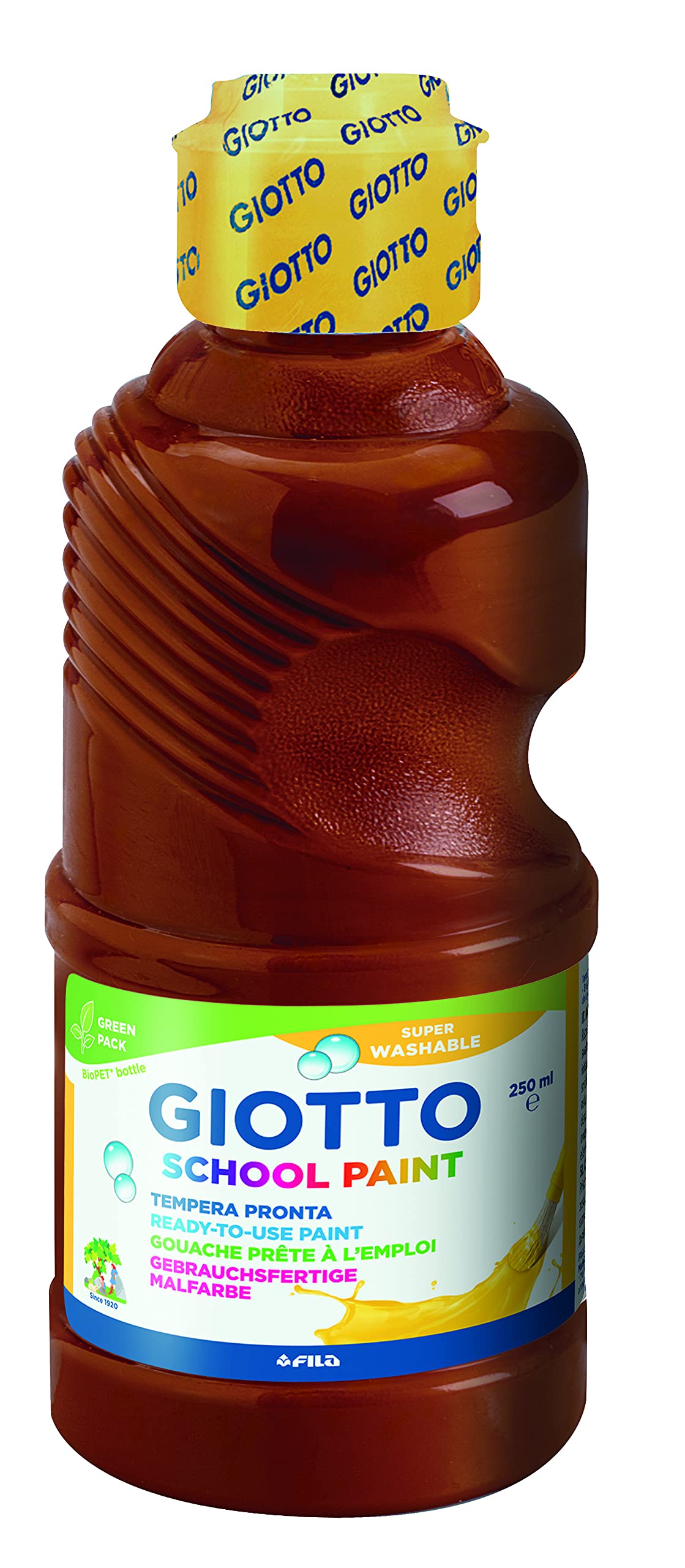 Giotto Gouache School Paint Ultra Lavable-Lot 8 X 250 ML, F40017, Assortiment