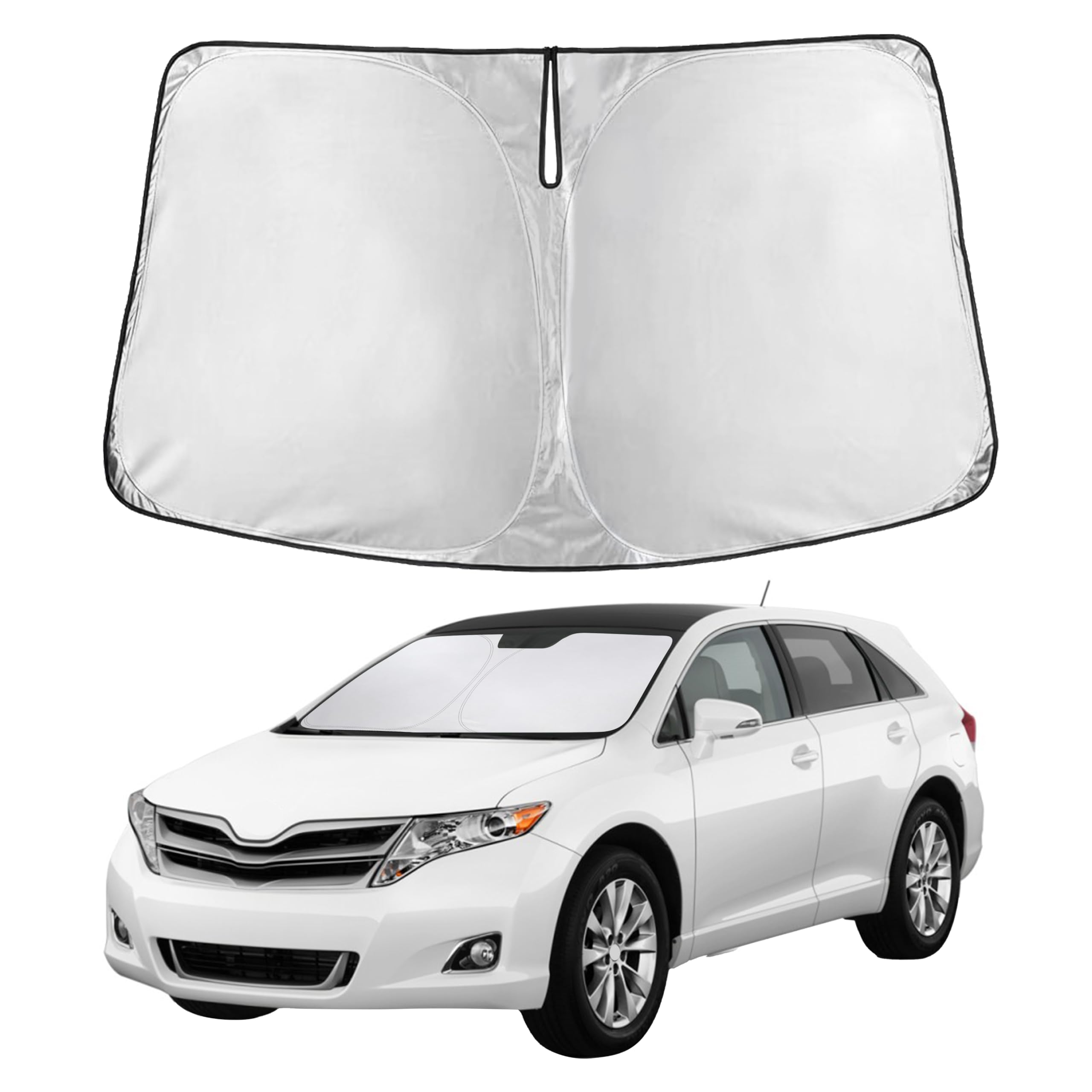 EcoNour Windshield Sunshade Compatible for Toyota Venza 2009-2013 2014 2015