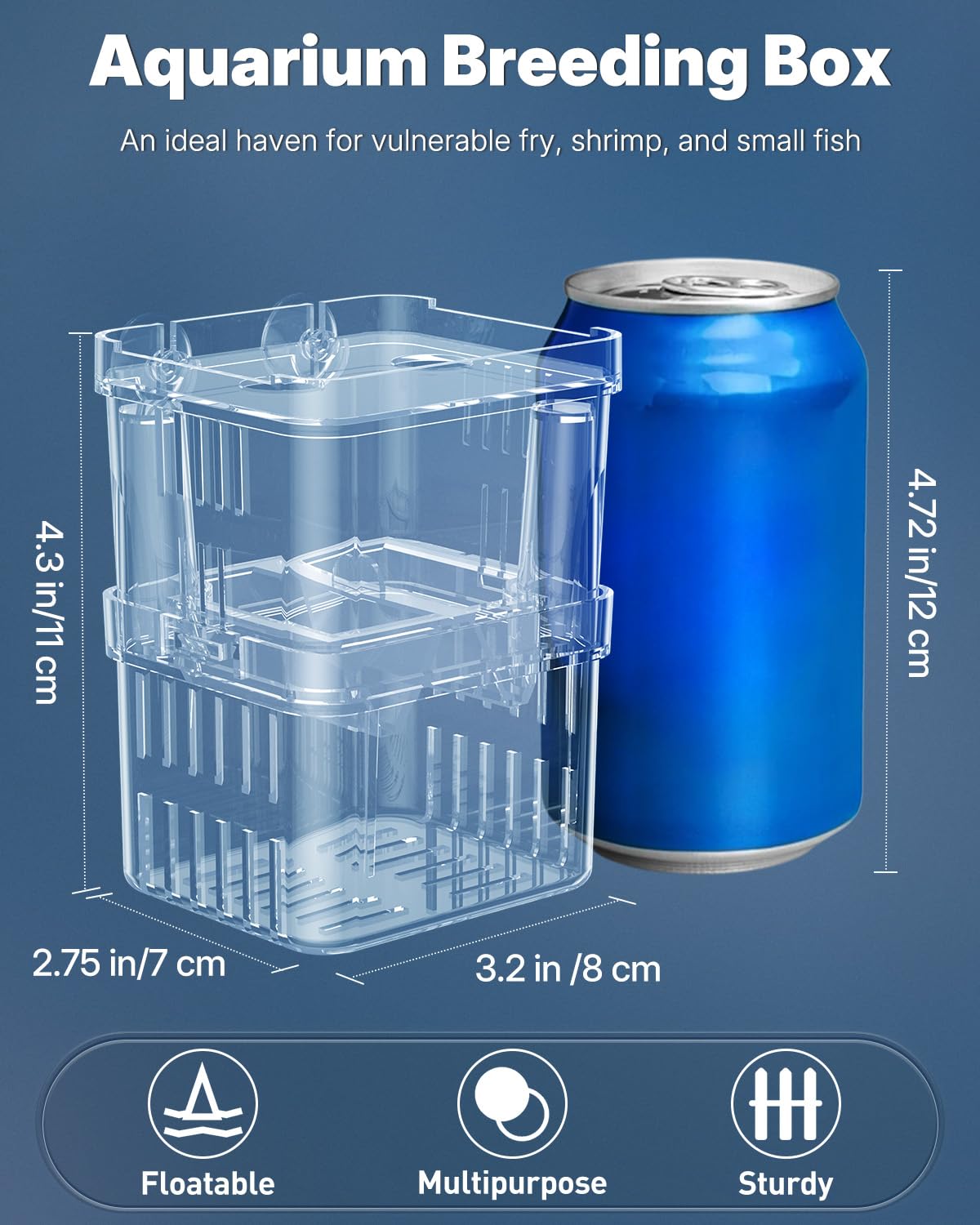 Pawfly acquario pesce allevamento box trasparente plastica Breeder Box per serbatoio di pesce avannotti incubatore incubazione Box per pesci aggressivi Guppy
