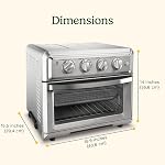 Cuisinart Air Apéritif + Convection Grille-pain Four, acier inoxydable (TOA-60C) | 7-in-1, Faire cuire, griller, faire griller & Options chaudes, 6-Slice Capacité, 1800 Watts