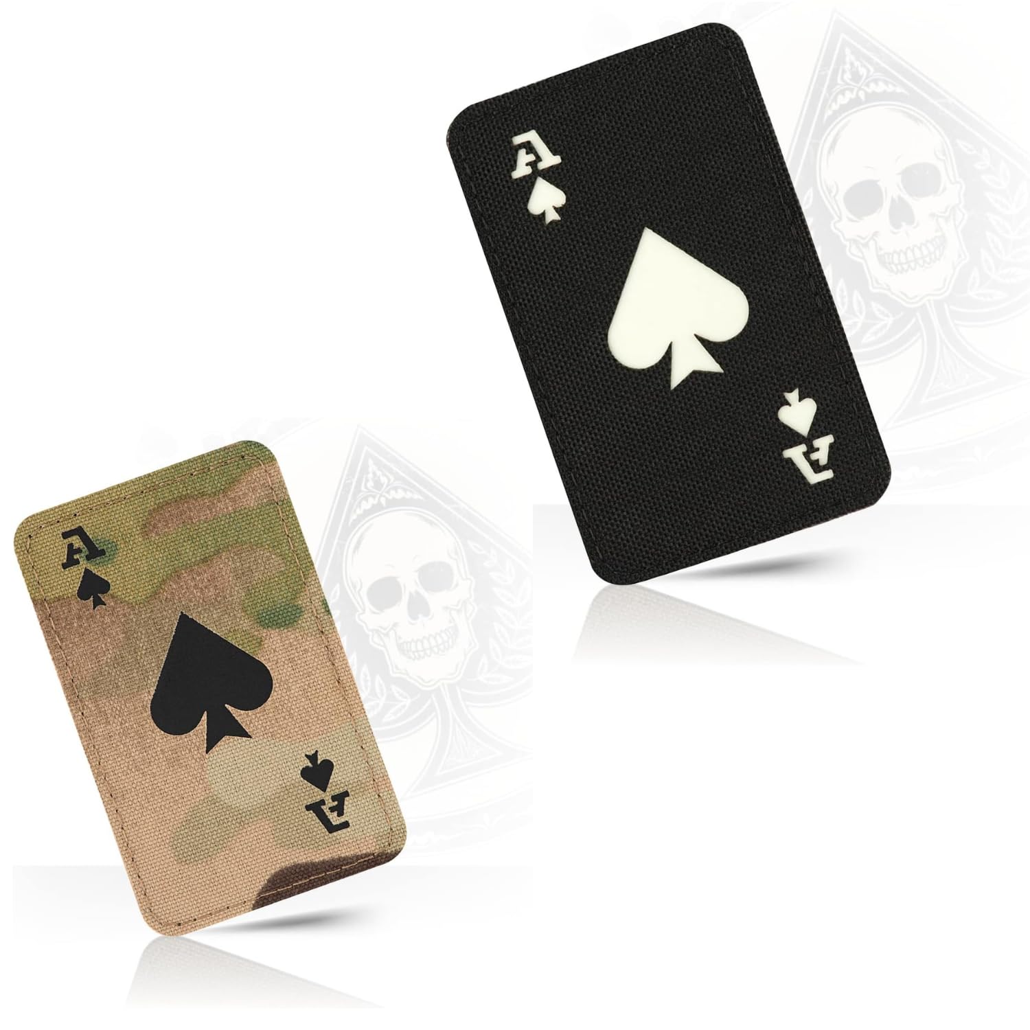 Toppa Morale Ace Of Spades Tactical - Coyote/Nero, Con Chiusura A Gancio - Foto 2