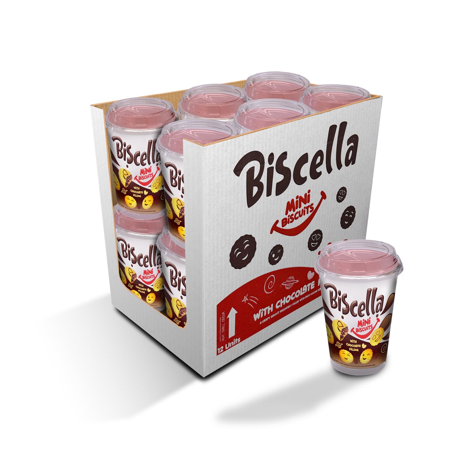 Mini Chocolate Filled Biscuits, 125g (Pack of 12)