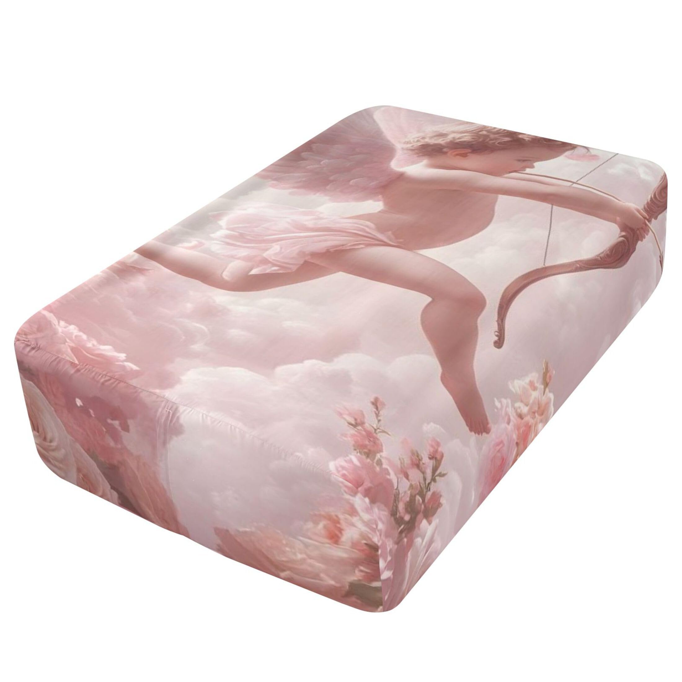 Cupido - Sábana bajera ajustable individual para colchón de aire, bolsillo extra profundo de 24 pulgadas, funda suave y transpirable con apertura de válvula de cremallera para cama de aire