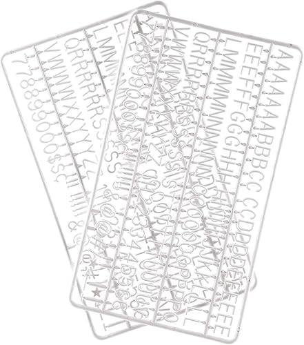 Juego de letras y símbolos de plástico blanco para pizarra, decoración del hogar, caracteres del alfabeto para tablero, 3.75 pulgadas de altura